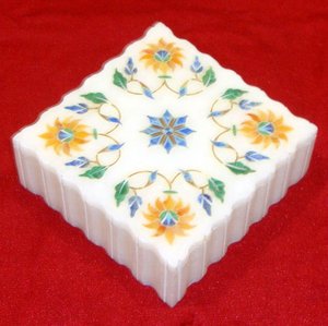Boîtes à bijoux de forme rectangulaire en incrustation de marbre blanc pour cadeau d'affaires et décoration de la maison meilleur fabricant et fournisseur de boîtes - Product Image 6