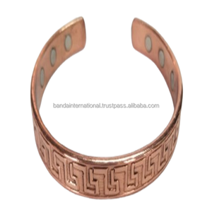 Bracelet en cuivre pur, magnifique, finition polie, pour femmes, bijou de mode en métal et article cadeau. - Product Image 2