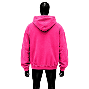 Vente en gros Sweat à capuche zippé rose oversize pour homme, en polaire décontracté, couleur unie, avec poches, manches classiques, coupe décontractée, pour l'automne - Product Image 2