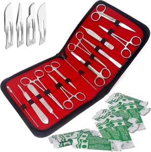 Kit d'instruments chirurgicaux vétérinaires professionnels de 53 pièces en acier inoxydable, ciseaux, pinces, manche de scalpel, CE - Product Image 1
