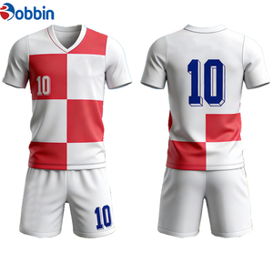 Maillots de football personnalisés pour adultes, col en V, imprimés par sublimation, en spandex/coton, séchage rapide, antibactériens, respirants, uniformes de football - Product Image 2
