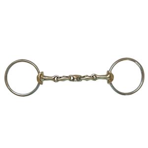 Mors à étrier poli et lisse pour chevaux et chèvres avec anneau mobile, joue Waterford, réutilisable, durable, usage vétérinaire - Product Image 3