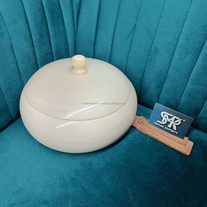 Olla de Resina Hecha a Mano Resistente con Tapa, Calentador de Alimentos, Olla para Sopa y Tazón Redondo para Servir, para Cocina y Mesa de Comedor - Product Image 3