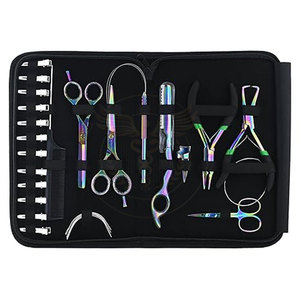 QORVEX INSTRUMENTS Kit de Extensión de Acero Inoxidable, Alicates para Remover Micro Anillas, Tijeras para Cabello, Herramientas de Estilismo (Arcoíris) - Product Image 6