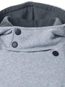 Custom Printed Unisex Gray Hooded Sweatshirt Regular Fit Casual Autumn Wear Breathable French Terry Fleece Zipper Closure - Product Image 5
