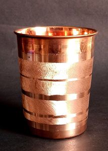 Copper glass premium hydration <b>cup</b> ayurvedic health drinkware eco <b>reusable</b> durable for refined home dining use - Product Image 3