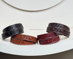 High Quality Hand Tooled Genuine Leather Heavy Duty Belt Strap With Holes for Man Without Buckle Durable Belts for Men & Women's - Product Image 6