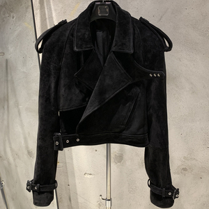Unisex PU Leather <b>Jacket</b> V-neck Moto Style Slim Fit Regular Length Windproof Regular Sleeve Solid Color Winter Wear Hooded Half - Product Image 5