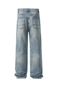 High Quality Men's Jeans Loose Fit <b>Pants</b> Denim Jean Straight Leg Baggy <b>Pants</b> Men Wide Leg Acid Wash Baggy Denim Jean <b>Pants</b> Men - Product Image 4