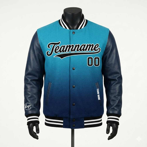 Best Quality Coated Stand Collar Front Logo Varsity Jacket Cool Style Over-sized Breathable Custom Logo OEM Service - Product Image 1