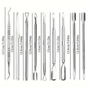 Multicolor Double ended Stainless Steel Cuticle Pusher Dead Skin Push Remover For <b>Pedicure</b> Manicure <b>tools</b> Home and Salon Use - Product Image 6