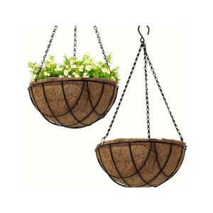 MACETA COLGANTE CLÁSICA DE FIBRA DE COCO NATURAL, MÁS VENDIDA, PARA LA PLACENCIACIÓN DE PLANTAS, ARTÍCULOS ESSENCIALES PARA JARDÍN - Product Image 5