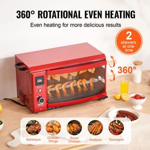 Máquina Eléctrica para Shawarma, Asador de 2 Varillas para Pollo Gyro y Asados, Horno de Alta Capacidad para Barbacoa - Product Image 3