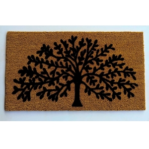 Tapis de porte modernes faits à la main en fibre de coco d'Inde Tapis tissés tuftés blanchis imprimés avec support en PVC Tapis d'extérieur durable et lavable - Product Image 1