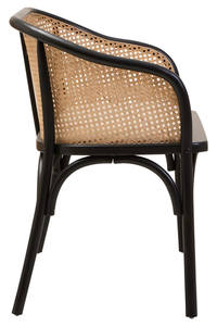 Banc rustique Boha en bois massif de haute qualité avec rotin tressé pour intérieur ou extérieur - Product Image 3