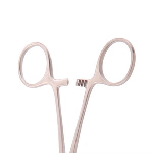 Pinzas Quirúrgicas Manuales Kocher Curvas de 140 mm, 312-318-140, de Acero Inoxidable, Juego de Instrumentos para Agarrar y Sujetar Tejidos de Forma Segura - Product Image 6