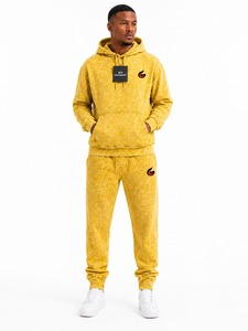 <b>Men</b> Acid Wash Sweat Suit Hoodie and Jogger <b>Pants</b> Set Oversized Casual Tracksuit for Gym Training <b>Running</b> and Streetwear Fashion - Product Image 5