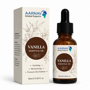 AARNAV Vanilla <b>Essential</b> <b>Oil</b> 10ml 100% Pure Whitening Steam Distilled Floral Moisturizer Aloe Barbadensis Leaf Extract Made - Product Image 1
