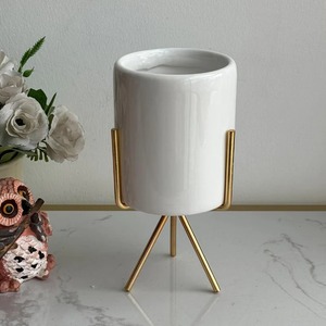 Premium Metal Flower <b>Vase</b> Elegant Finish Decorative <b>Vase</b> for Living Room Table Centerpiece Home Decor and Gifting Use - Product Image 1