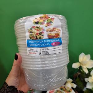 Boîtes de rangement écologiques de 500 ml, forme ronde, boîte en plastique pour aliments/fruits/salades avec couvercle, logo personnalisé, plastique transparent - Product Image 3