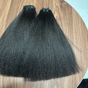 Extensiones de Cabello Humano Virgen con Ondas Profundas y Rizadas, de un Solo Donante, con Punta Plana, Clip, Cinta Adhesiva, Doble Trama - Product Image 4