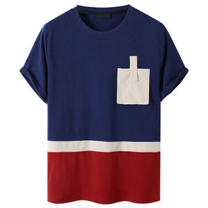 Chest <b>Pockets</b> Color Block Custom Quick Dry Soft Organic Cotton <b>Men's</b> <b>T</b>-<b>Shirts</b> Tees Summer Clothes Streetwear Style <b>Men</b> <b>t</b> <b>Shirt</b> - Product Image 1