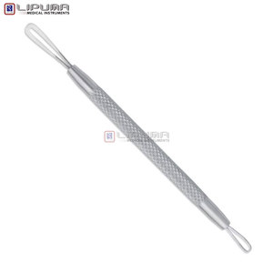 Professional Dual End <b>Blackhead</b> Acne <b>Extractor</b> Stainless Steel Precision Skincare <b>Tool</b> Textured Grip Fashionable Foot Rasp - Product Image 6