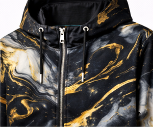 Ensemble de survêtement imprimé marbre noir et or pour homme Discover-Impex 2026 – Veste à capuche et pantalon de jogging par sublimation, vêtements de sport OEM - Product Image 4