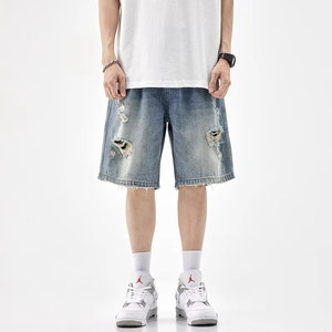 Shorts en jean pour hommes 2025 – Qualité supérieure, coupe droite en coton, prix bas, stock usine, décontracté - Product Image 1