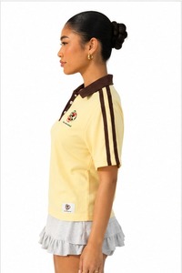 เสื้อยืดผู้หญิงแขนสั้นถักทอระบายอากาศได้ดี ป้องกันริ้วรอย เป็นมิตรกับสิ่งแวดล้อม แห้งเร็ว คุณภาพพรีเมียม สวมใส่สบายๆ แบบลำลอง รับสั่งทำ - Product Image 5