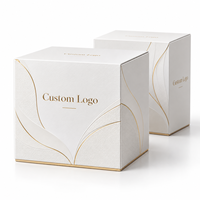 Boîte à parfum en carton blanc de luxe, emballage cosmétique personnalisé avec logo, estampage à chaud, gaufrage, impression et taille personnalisée