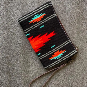 Women Saddle Blanket Clutch Western Black Color Zipper Closure Leather Wristlet Handmade Luxury Credit Card Holder <b>Long</b> <b>Wallets</b> - Product Image 2