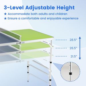 Set Tavolo da Ping Pong Mini Pieghevole a Altezza Regolabile per Appassionati di Tennis da Tavolo Indoor - Product Image 6