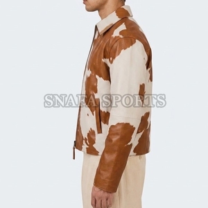 Good Quality Hair on <b>Leather</b> <b>Jackets</b> For Men Best Price Custom Men's <b>Winter</b> Fashion Cowhide <b>Leather</b> <b>Jacket</b> For Sale - Product Image 3