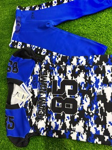 Ensemble maillot et pantalon de football américain personnalisé, grande taille, sublimé, respirant, anti-humidité, extensible dans quatre directions, écologique - Product Image 4