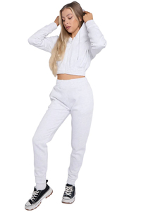 Conjunto Deportivo Negro Premium para Mujer, Sudadera Corta con Capucha y Pantalones Jogger, Ropa Deportiva Informal para Gimnasio, Atuendo Cómodo - Product Image 2