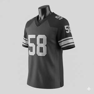 Jersey de Fútbol Americano de Secado Rápido de Primera Calidad, Diseño de Logotipo Personalizado, Transpirable, 100% Poliéster, Colores Personalizados, Unisex - Product Image 3