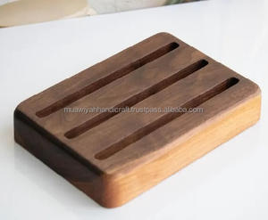 Caddy de control remoto de madera de tres niveles de la mejor calidad para mesa - Product Image 5