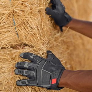 ถุงมือช่างหนังวัวเกรดพรีเมียม ทนทานต่อแรงกระแทก พร้อม TPR ฉีดขึ้นรูป สำหรับกิจกรรมกลางแจ้ง ถุงมือนิรภัย - Product Image 5