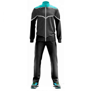 Men's Sublimated Tracksuit Full Sleeve Zipper Sporty Style Solid Pattern Autumn Wear Quick Dry Polyester Material Tracksuit - Product Image 4