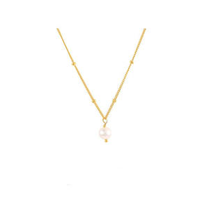 Collar Versátil de Perlas de Agua Dulce Chapado en Oro de 14K, Diseño de Clavícula de Lujo Ligero, Accesorio Elegante y Sencillo Famoso en Internet - Product Image 5