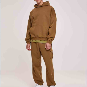Mens Heavyweight Printed 100% Cotton Streetwear Tracksuit <b>Oversized</b> Autumn Hoodie <b>Joggers</b> Set New Arrival Custom Logo Plus Size - Product Image 1