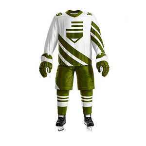 Uniforme de hockey sobre hielo clásico negro sólido para visitante, kit de equipo en blanco, uniforme de hockey sobre hielo con patrón de rayas finas, resistente para partidos. - Product Image 6
