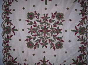 ผ้าปูโต๊ะออร์แกนซ่าปักลายกันลื่น พร้อมแผ่นรองจานเข้าชุด ทำด้วยมือ ชุดตกแต่งโต๊ะอาหารสำหรับงานแต่งงานที่บ้านและโอกาสพิเศษ - Product Image 3