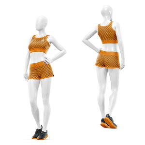 Ensemble de vêtements de sport pour femmes OEM, 2 pièces, soutien-gorge de sport et short, respirant, extensible, yoga, entraînement, fitness - Product Image 6