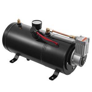 Sistema Compressore d'Aria a Bordo 12V, 3 L (0,8 Galloni), Compressore per Pneumatici con Clacson a Tromba, Pressione di Lavoro 120 psi - Product Image 5
