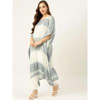 Kaftan Maxi 3/4 Manches en Coton Naturel 100% Fait Main, Premium, Nouvelle Collection, Écologique, Lavable, Respirant, Teinture Tie-Dye, Automne
