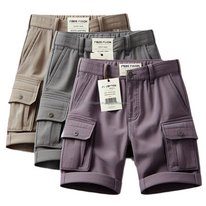 กางเกงขาสั้นคาร์โก้ผู้ชายสั่งตัดพิเศษ สวมใส่สบาย ทนทาน ผ้าฝ้าย 100% เหมาะสำหรับใส่ลำลองและออกกำลังกาย มีกระเป๋าคาร์โก้แบบเรียบ สีพื้น ผลิตในบังคลาเทศ - Product Image 5