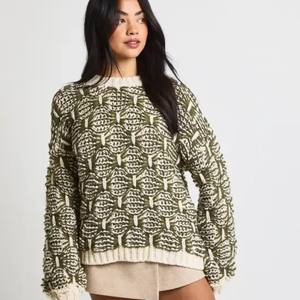 เสื้อสเวตเตอร์ถักคอสูง แขนยาว สีพื้น สไตล์ยุโรปและอเมริกา รับผลิตตามสั่ง ขายส่ง เสื้อผ้าลำลองสำหรับผู้หญิง - Product Image 1