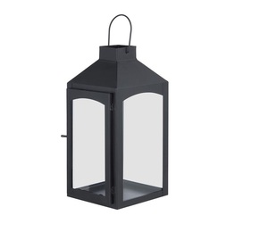 Classic Trending 2026 Factory selling Classical Metal & Glass <b>Lantern</b> With <b>Black</b> Finish Candle <b>Lantern</b> for Garden Decor - Product Image 1